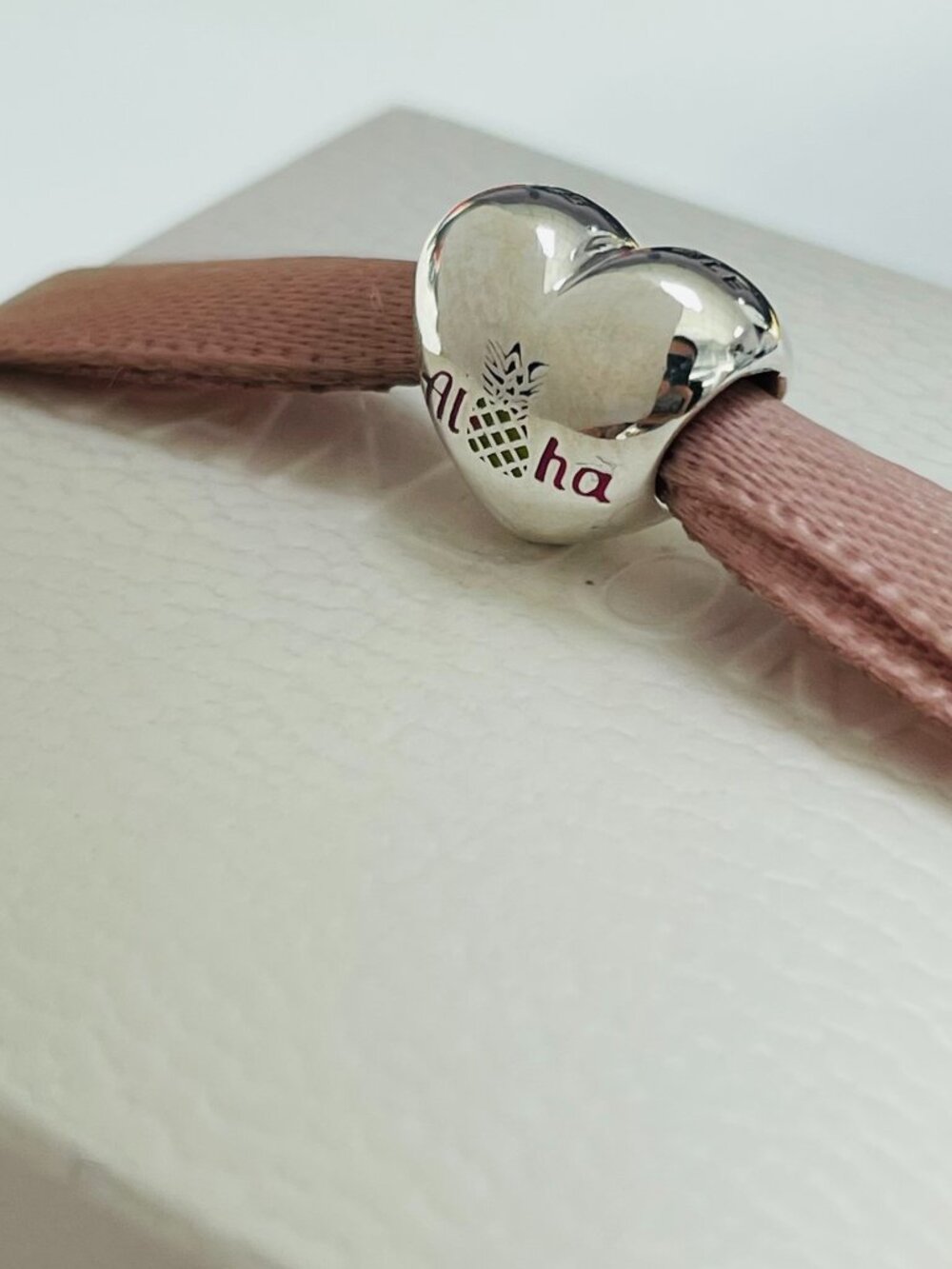 Pandora Aloha Maui Exclusive, Pineapple, Flowers, Dangle Charm Pendant